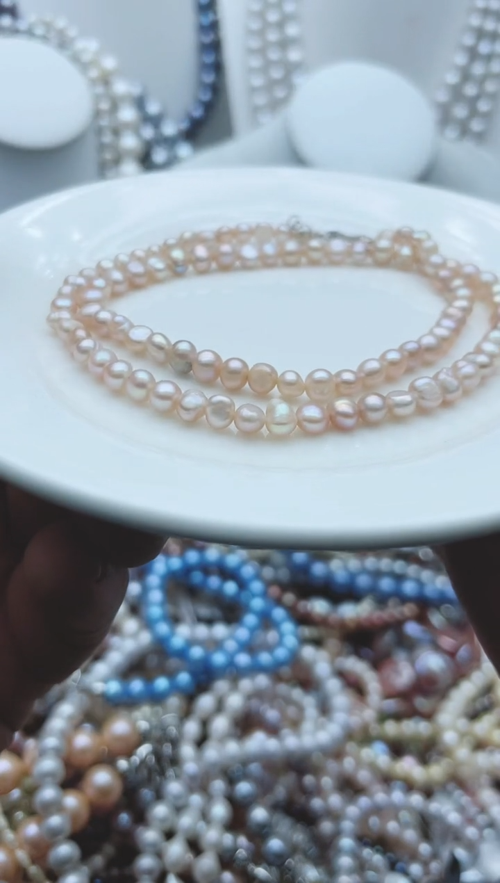 【闪购商品】淡水珍珠颈饰钛钢1