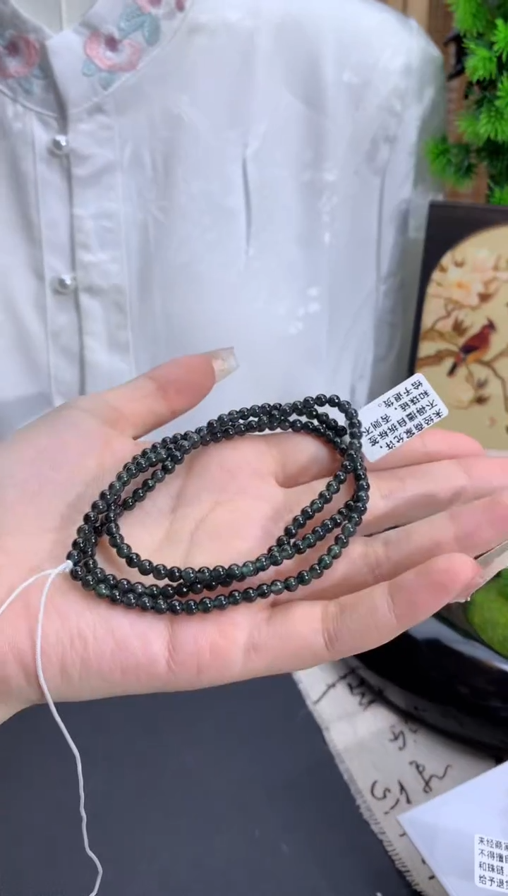 【闪购商品】翡翠手链未镶嵌卡3.8mm