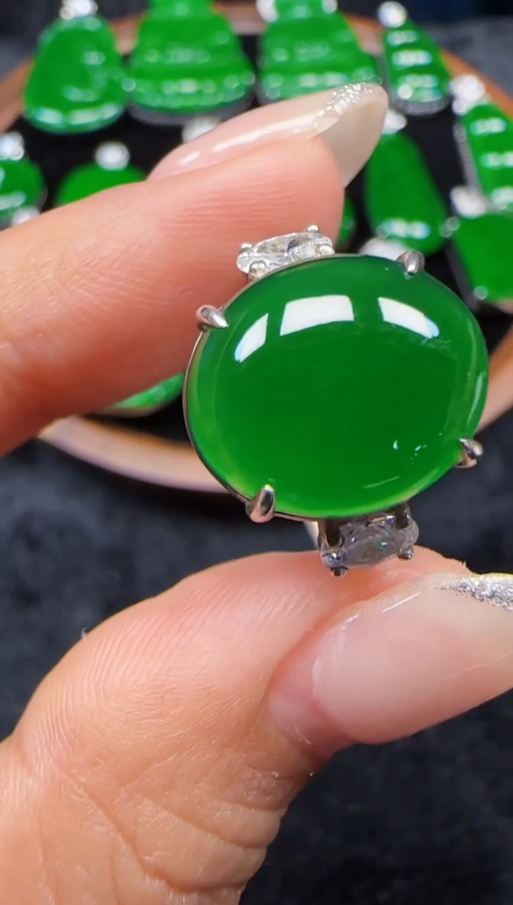 未镶嵌定制翡翠翡翠戒指151