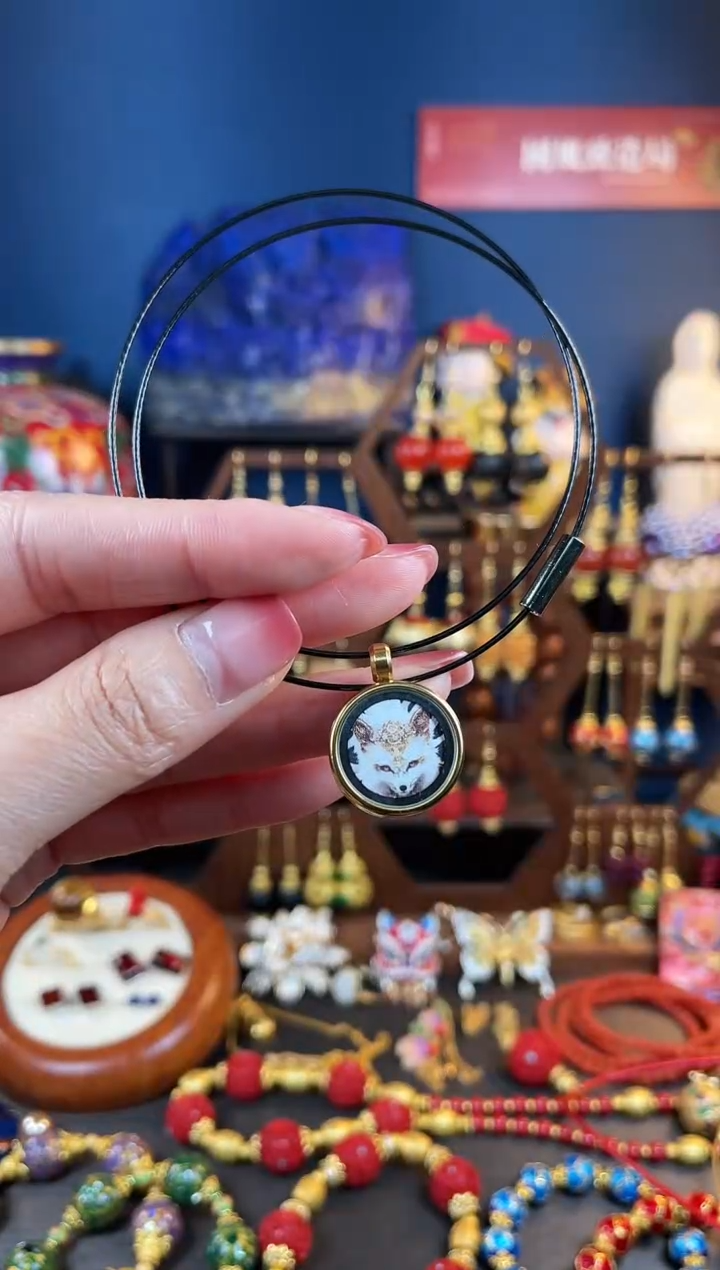 【闪购商品】吊坠圆形钢圈唐卡吊坠