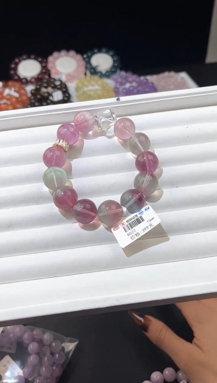 【闪购商品】萤石手链合金多样性发一DIY彩萤石