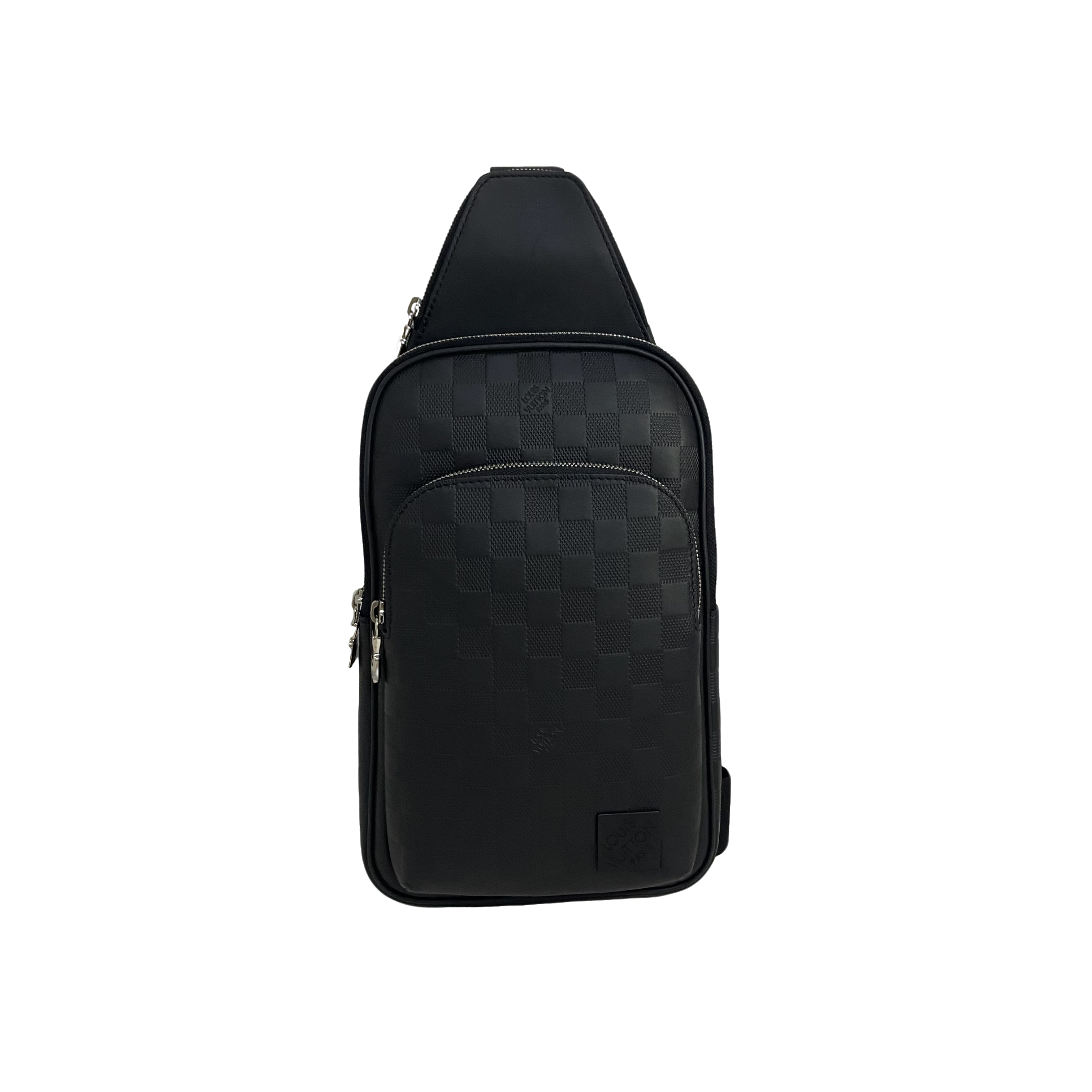 95新 LouisVuitton/路易威登 黑色棋盘格芯片款胸包700