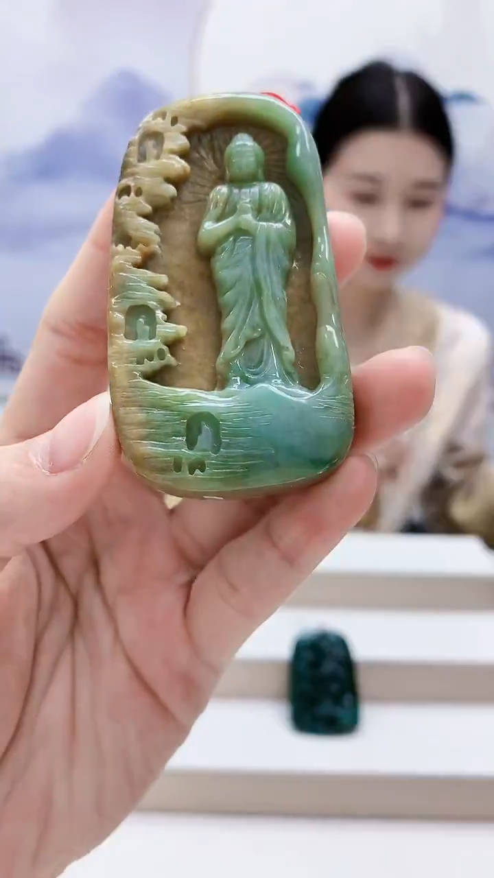 未镶嵌定制翡翠4812lr-毛货挂件61