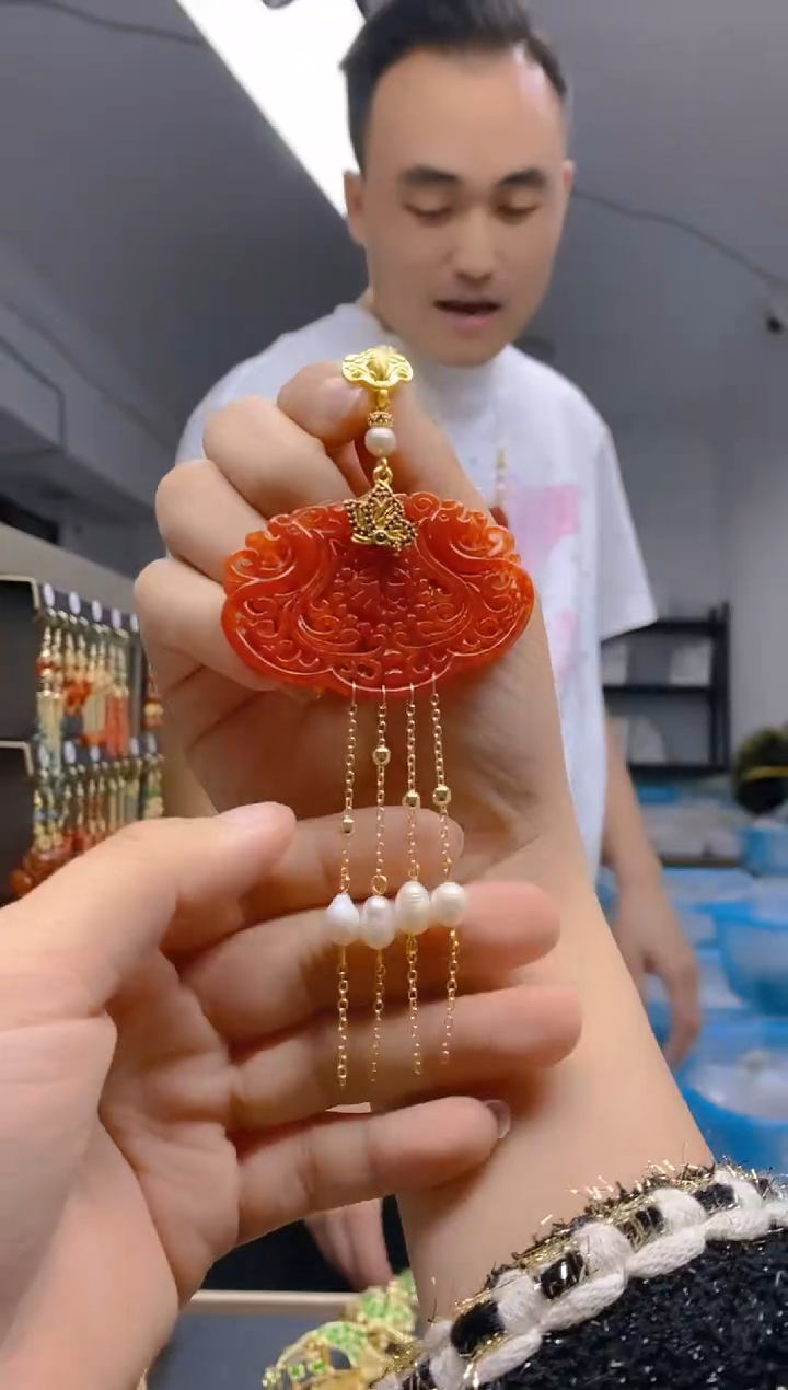 【闪购商品】翡翠耳饰合金251翡翠压襟