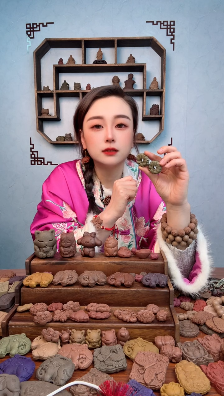 【闪购商品】泥塑瑕疵木兰莲花2个（不带绳）