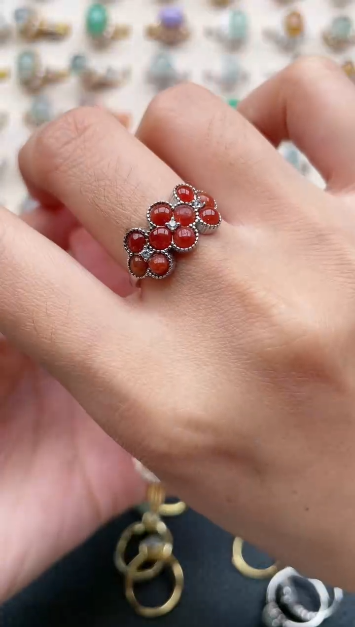 【闪购商品】翡翠戒指银S925镶嵌1111