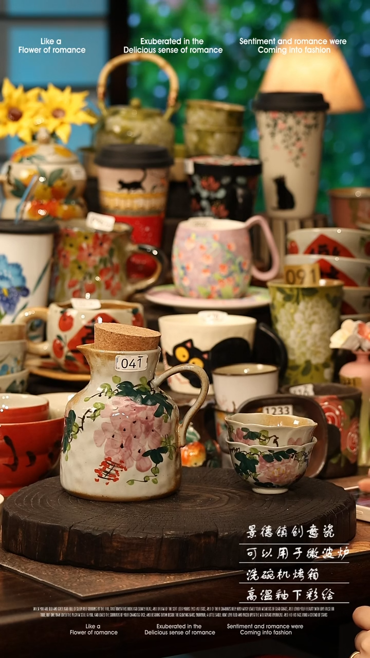 陶瓷景德镇高温釉下彩手工手绘款式@A0041@