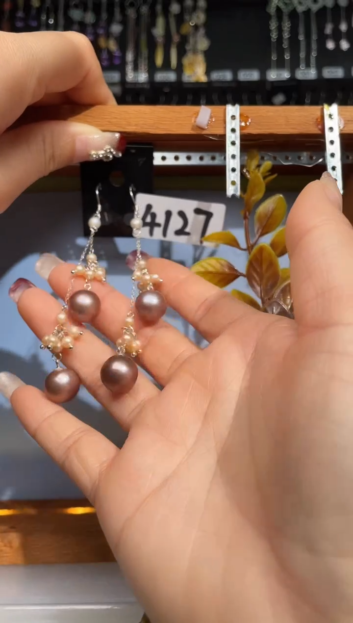 【闪购商品】紫晶耳饰银S925镶嵌喜欢拍