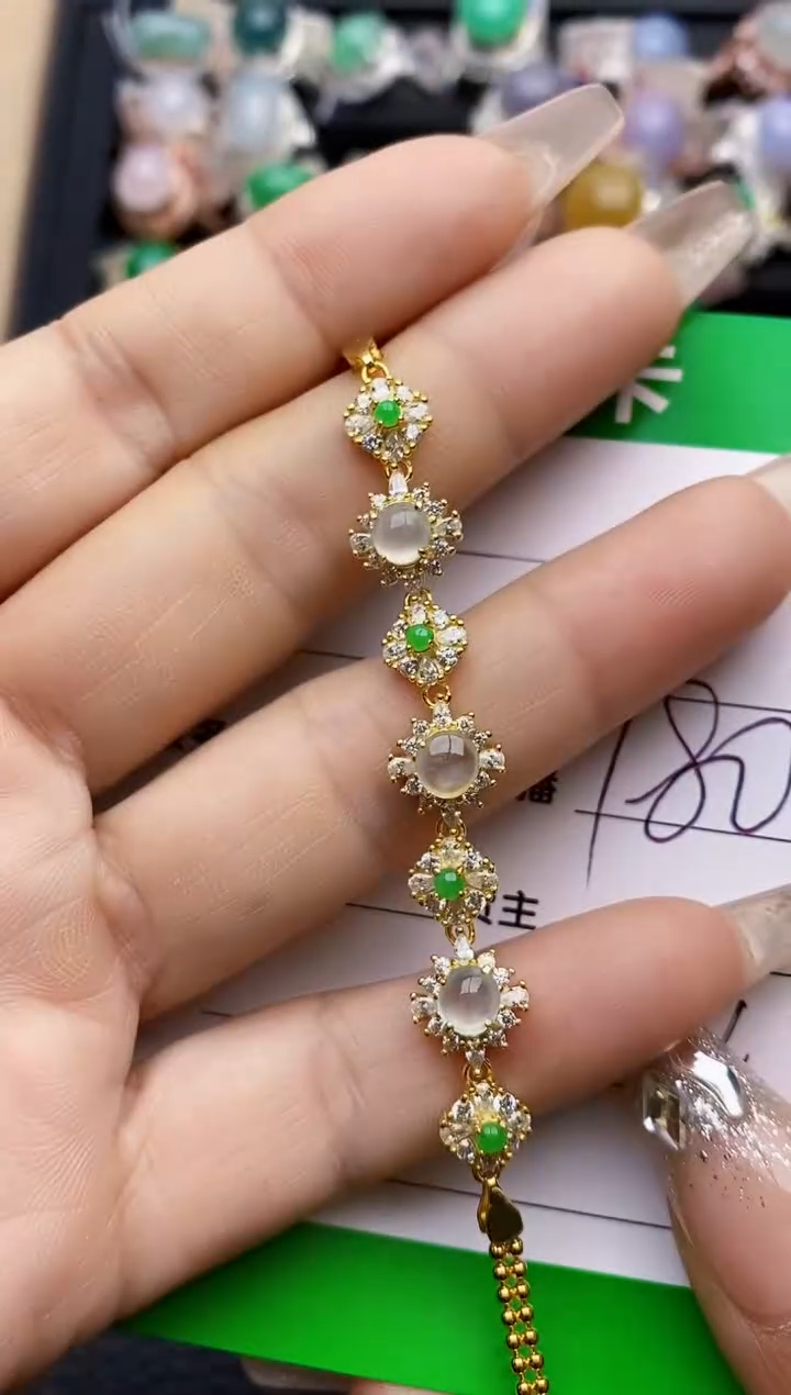 【闪购商品】翡翠戒指银S925镶嵌3354