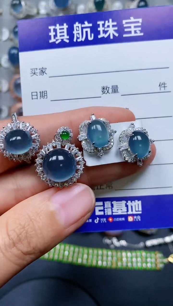 【闪购商品】翡翠颈饰银S925镶嵌0208