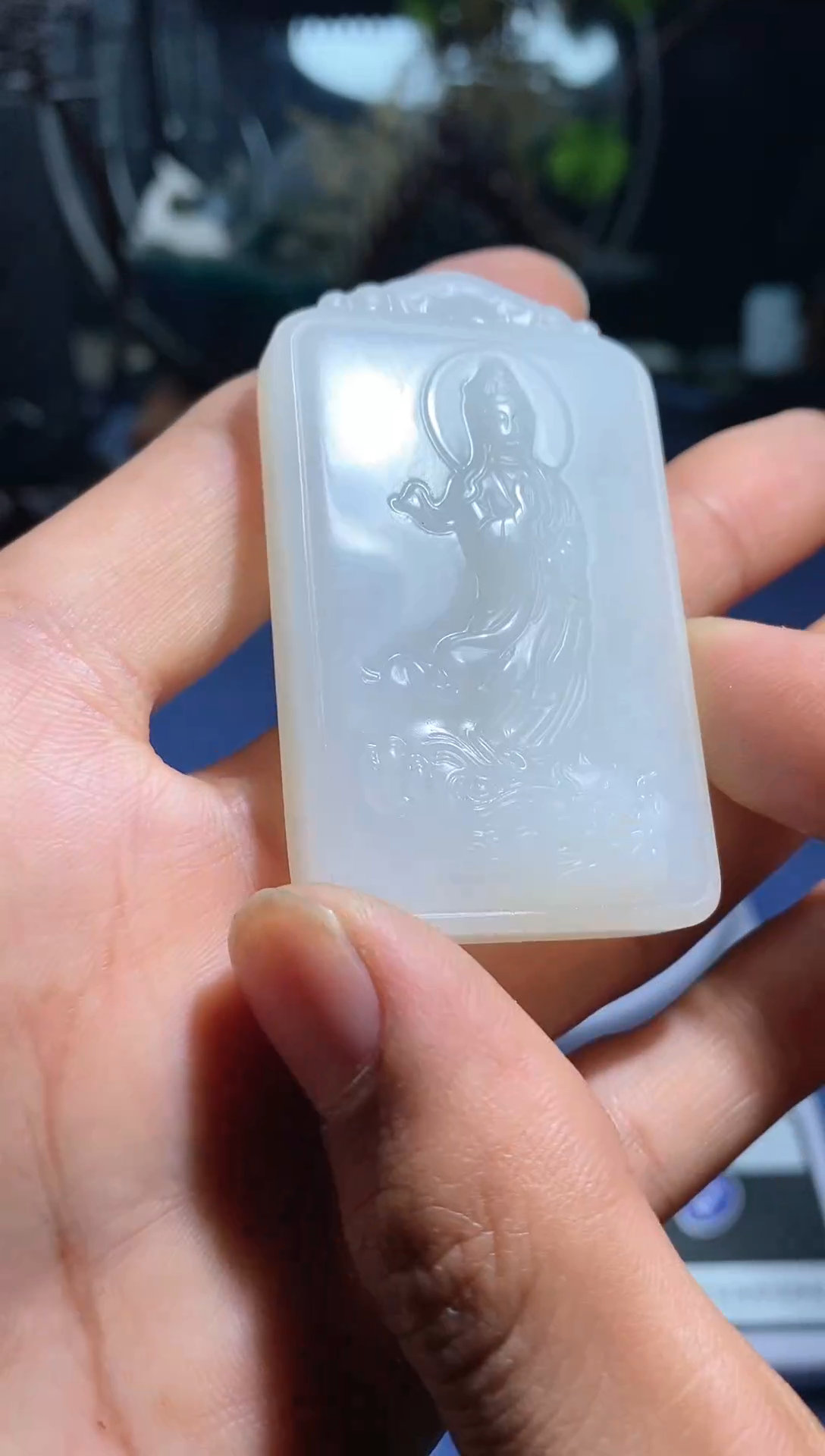 【闪购商品】和田玉颈饰未镶嵌玉龙观音白玉