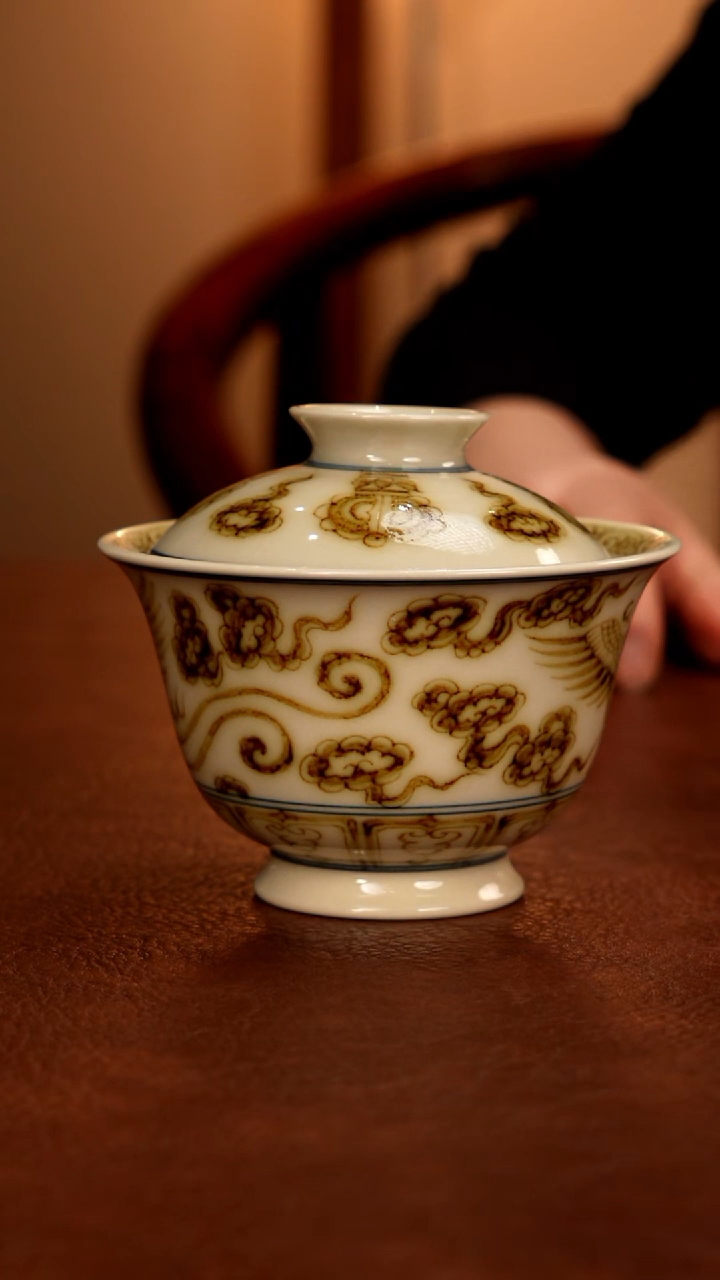 景德镇瓷器，青花瓷手绘茶具~