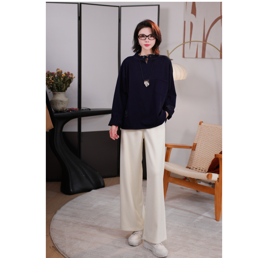 【子溪说衣】蚕丝羊毛橡筋抽绳亲肤保暖裤DGPP-kz9881