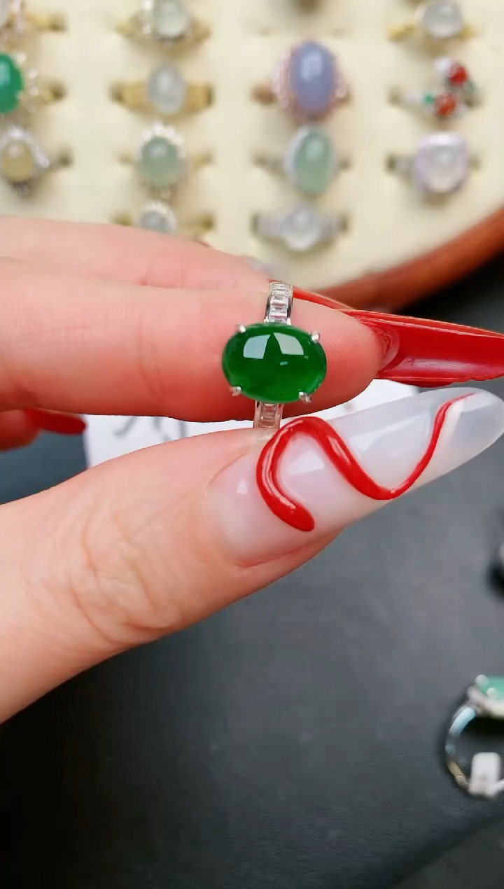 【闪购商品】翡翠戒指银S925镶嵌....