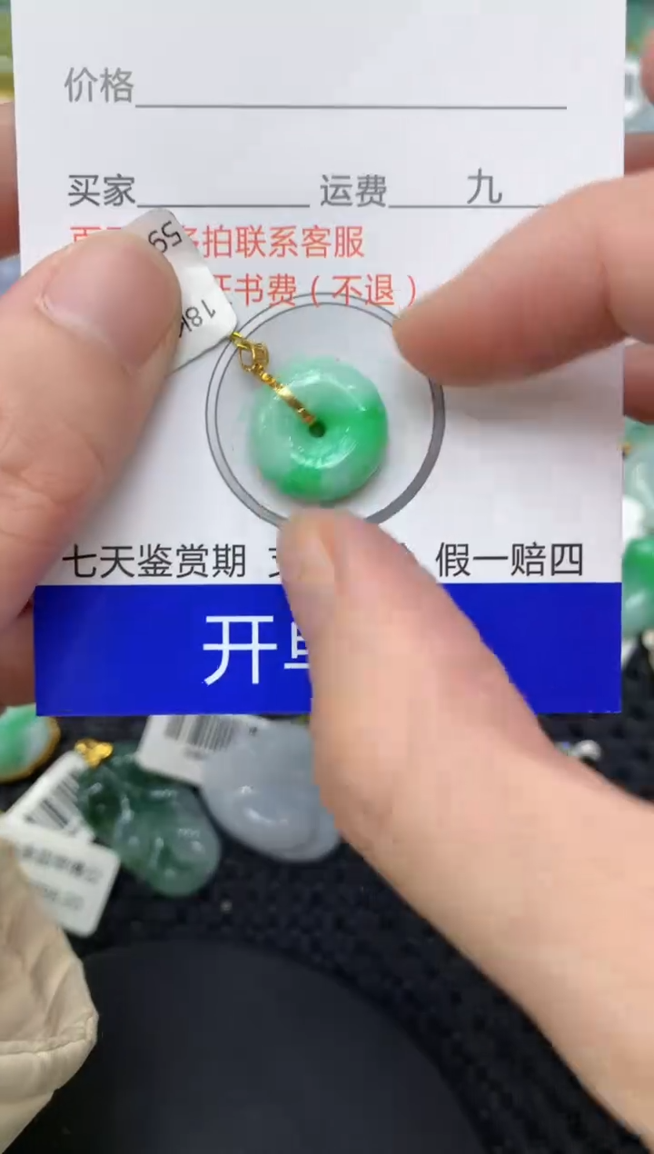 【闪购商品】翡翠颈饰18K金镶嵌11111111111