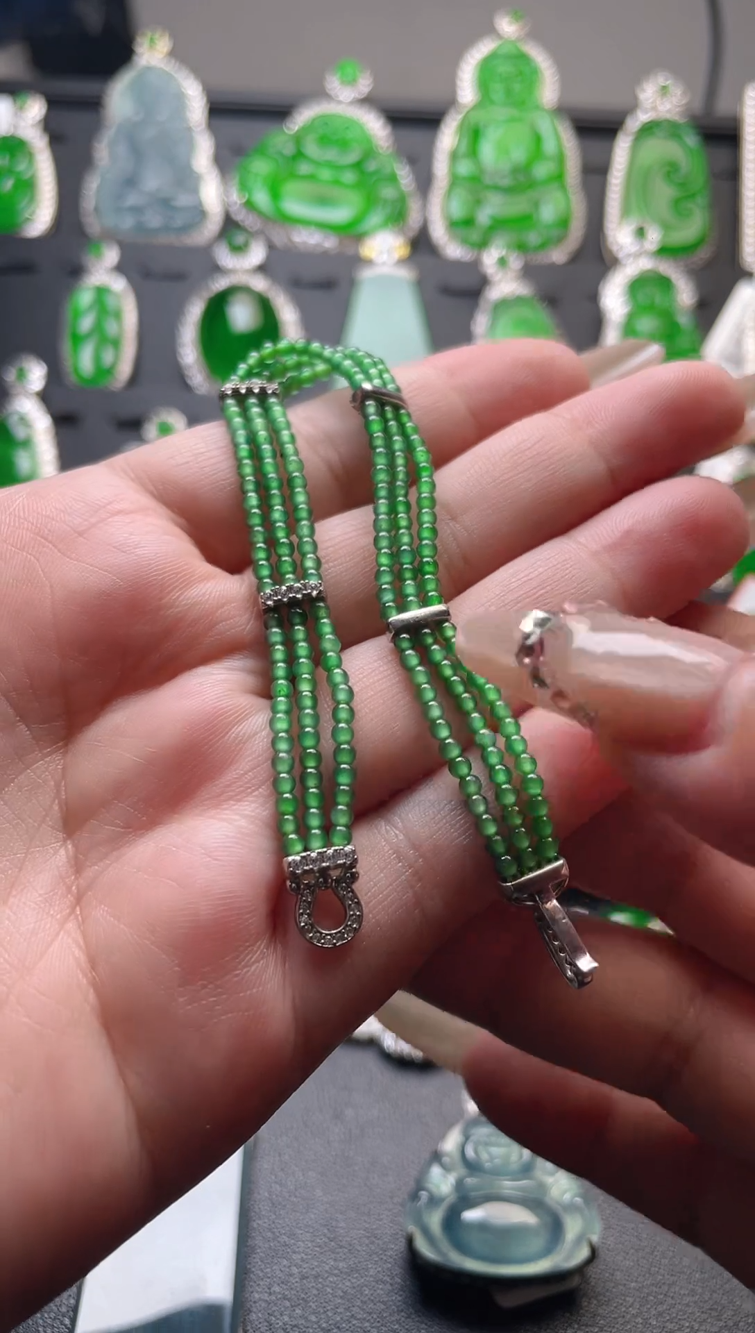 【闪购商品】翡翠手链未镶嵌天然A货翡翠