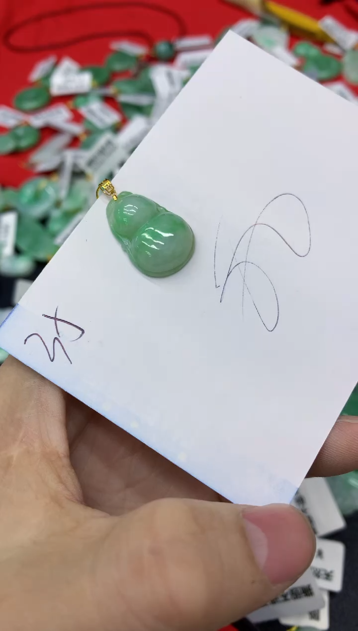 【闪购商品】翡翠颈饰18K金镶嵌1111111111