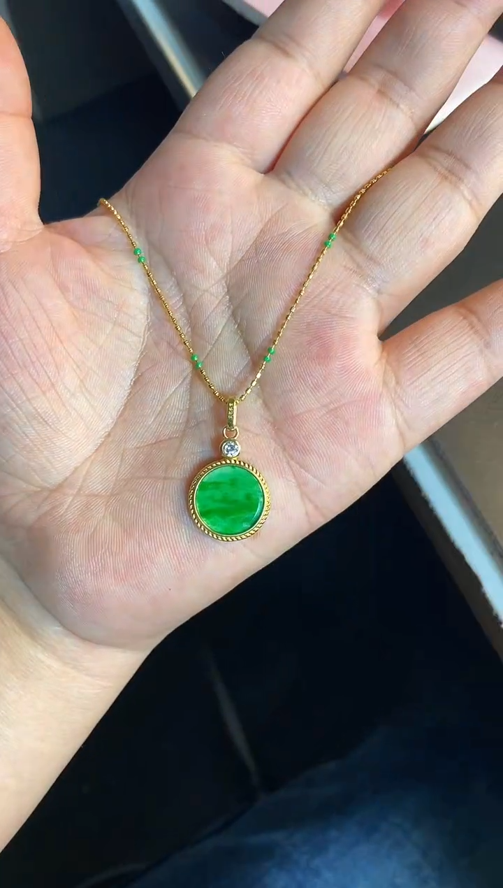 吊坠(不含链)银S925镶嵌翡翠1