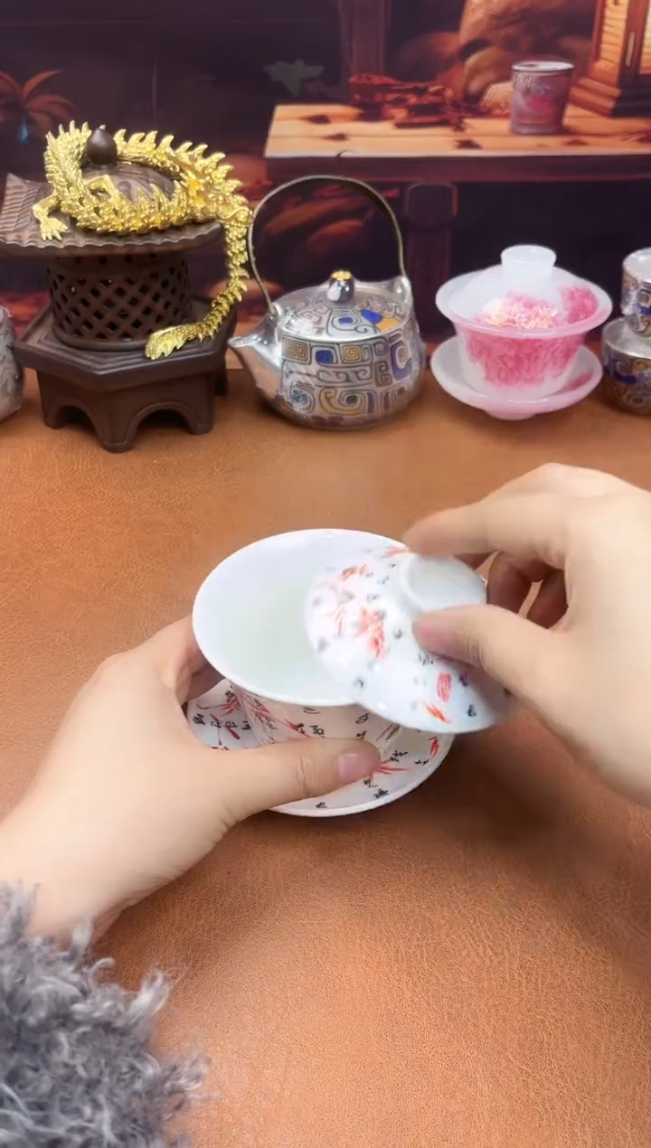 陶瓷茶具摆件旅行套组