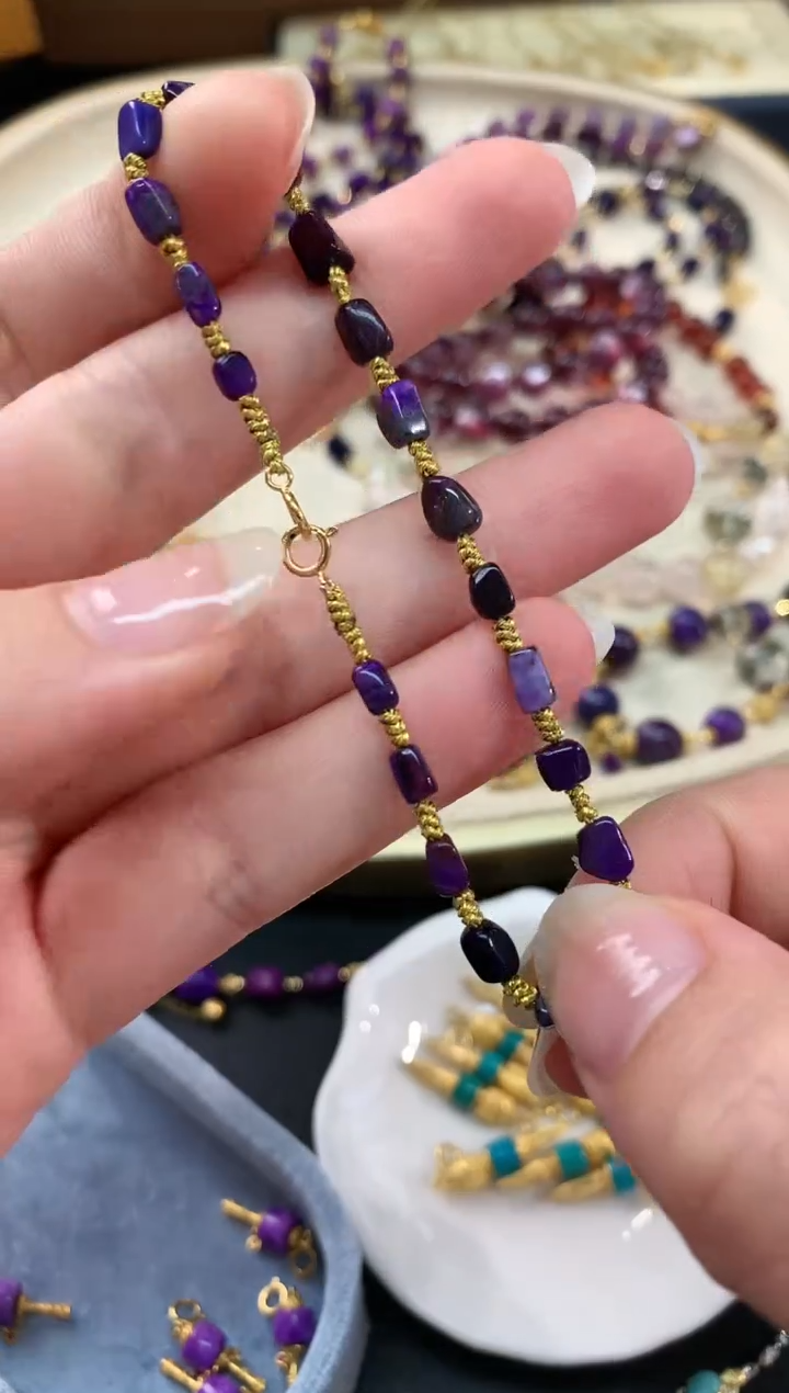 【闪购商品】苏纪石（舒俱来）手串18K金镶嵌A123|1500