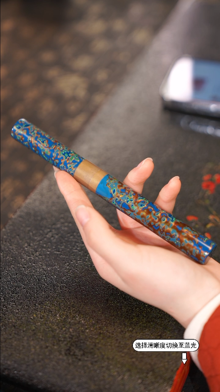 【闪购商品】非遗漆器 大漆茶刀 大马士革钢 四色可选