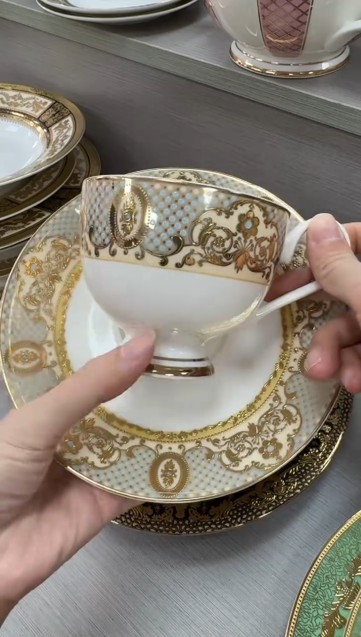 【闪购商品】瓷片200毫升杯碟福利款 微瑕 2个