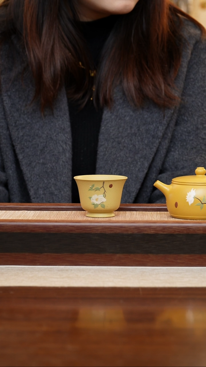 Z****Z本绿玉兰花闻香杯紫砂杯