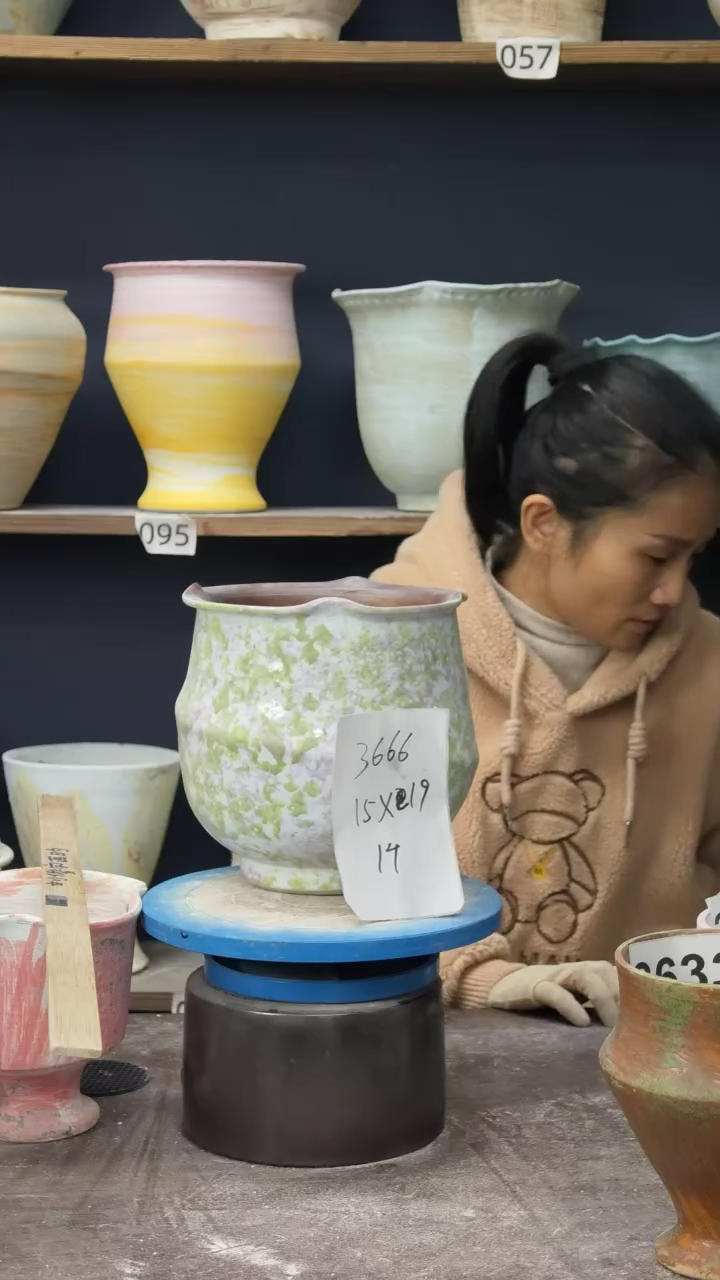 景德镇花盆默认微瑕3666