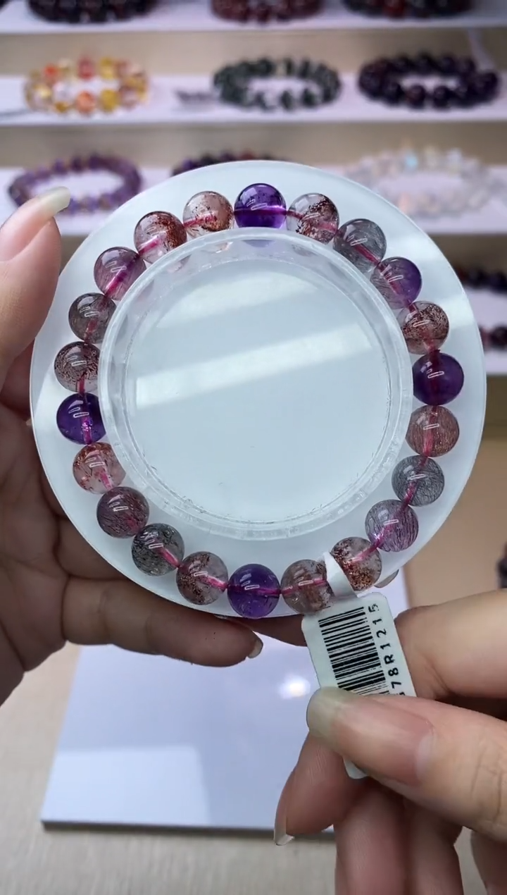 【闪购商品】水晶手链未镶嵌黑加仑超七8m+