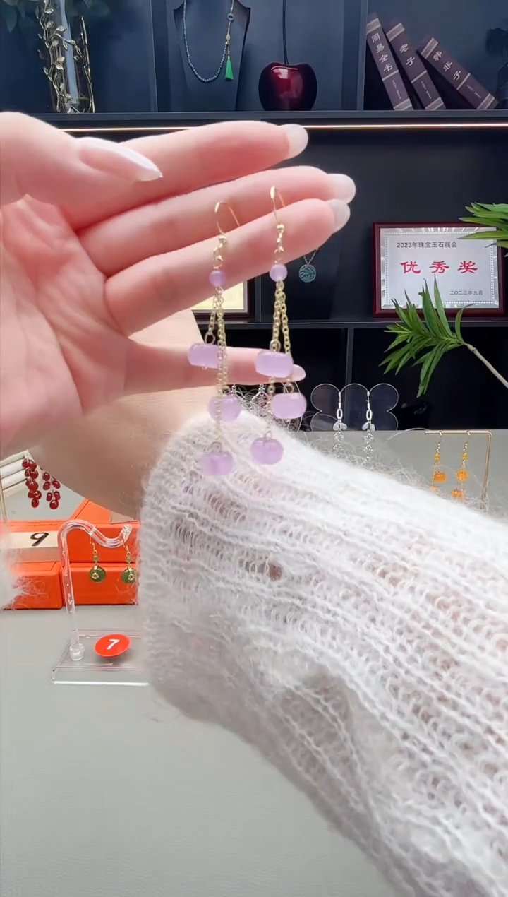 未镶嵌耳钉玛瑙/玉髓X05 