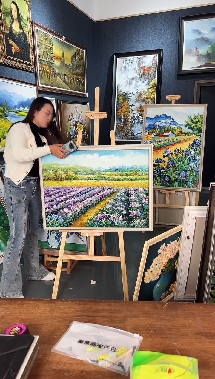 【闪购商品】油画30号 60*80 花卉-手绘油画