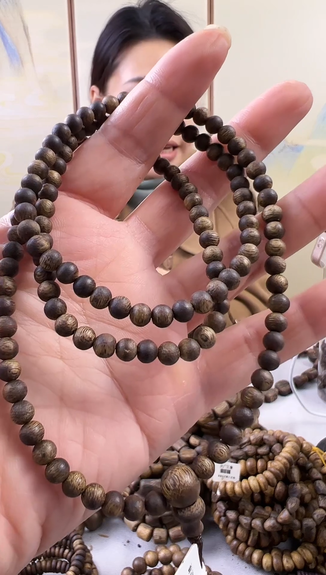 【闪购商品】沉香手串棋楠圆珠多圈手串
