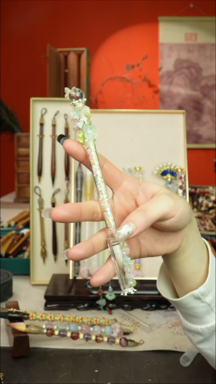 195号闪孤品高货毛笔链接 清水试笔 蘸墨不退