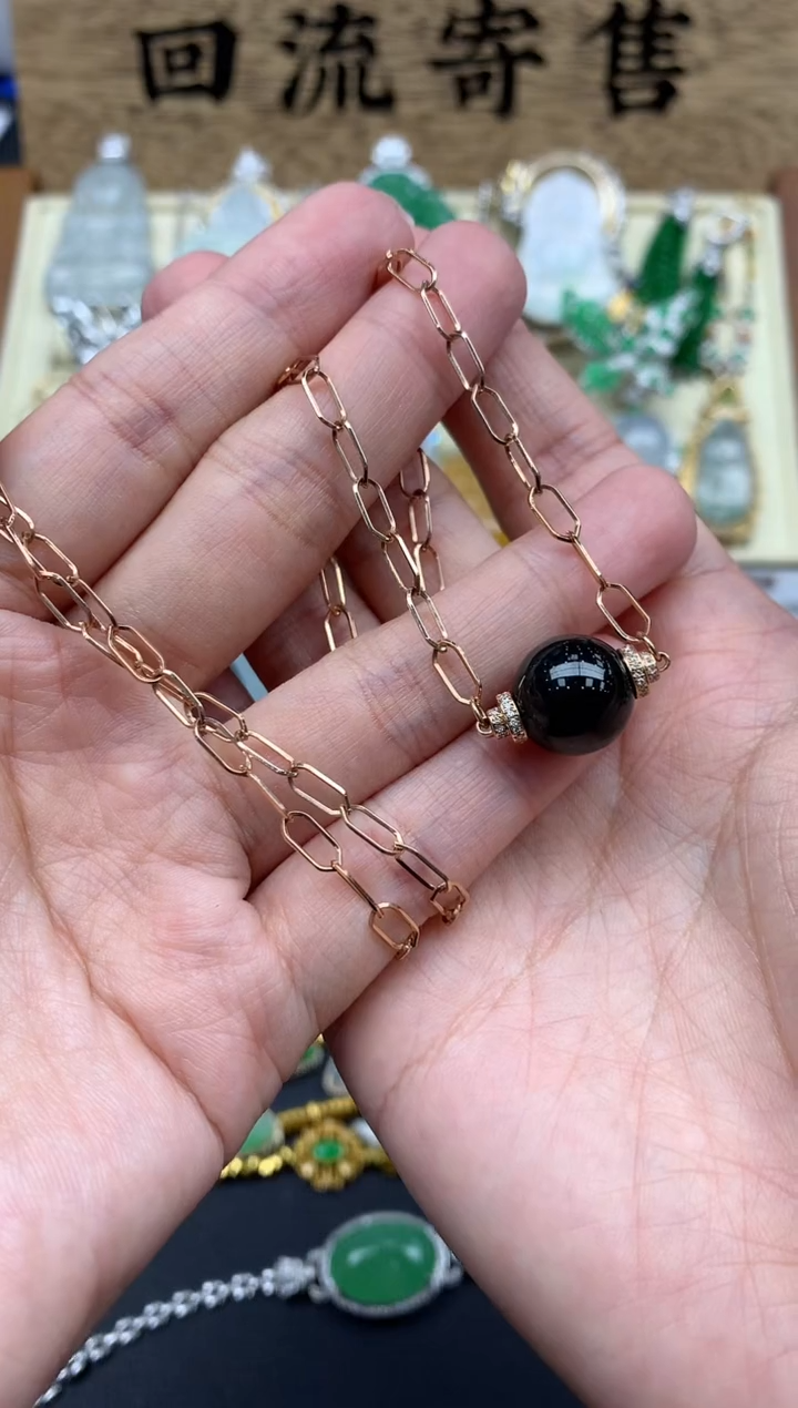 【闪购商品】翡翠颈饰18K金镶嵌627-中国好珍宝