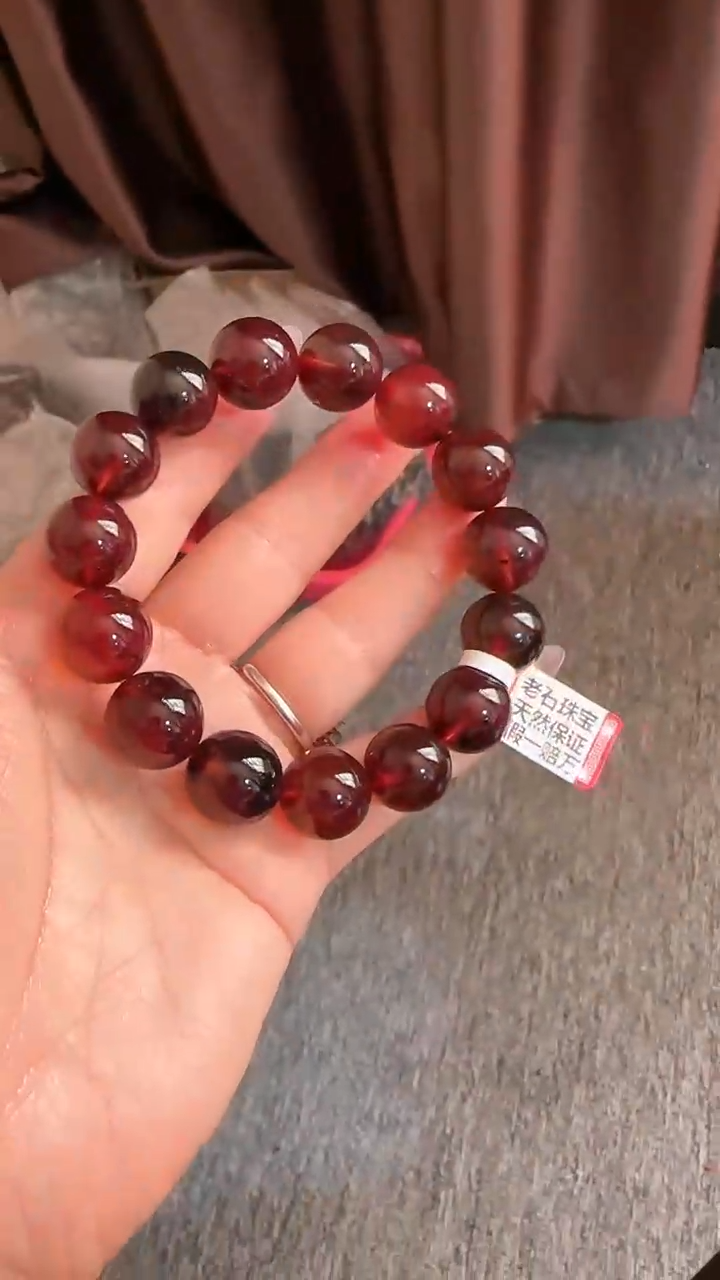 【闪购商品】琥珀手链未镶嵌规格15紫翳灵草手串#55