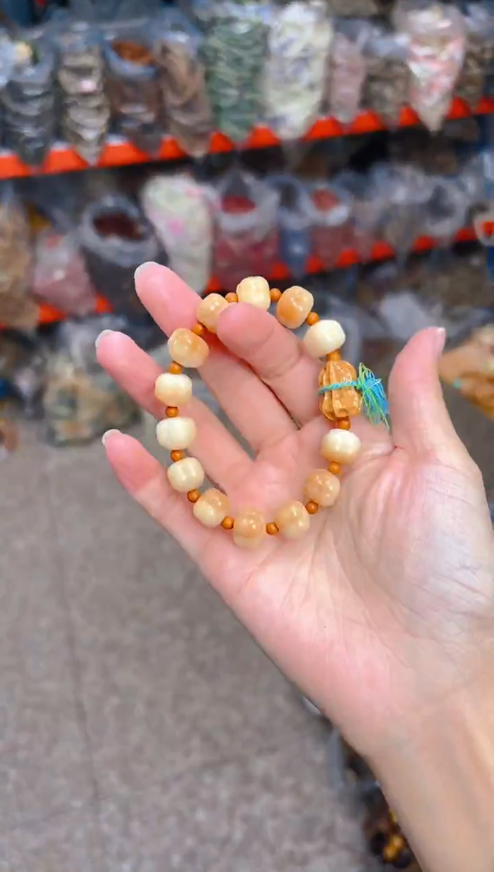 吊坠菩提根/象牙果风化事事如意单圈