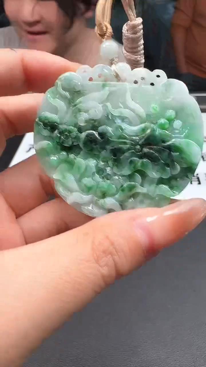 【闪购商品】翡翠颈饰未镶嵌花开富贵8648/69