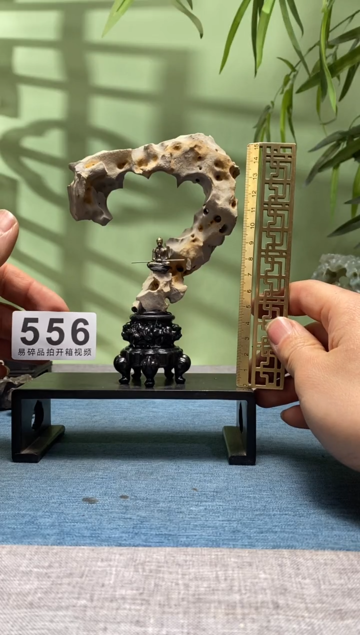 【闪购商品】树脂制品底座 石头是青州玲珑石556号