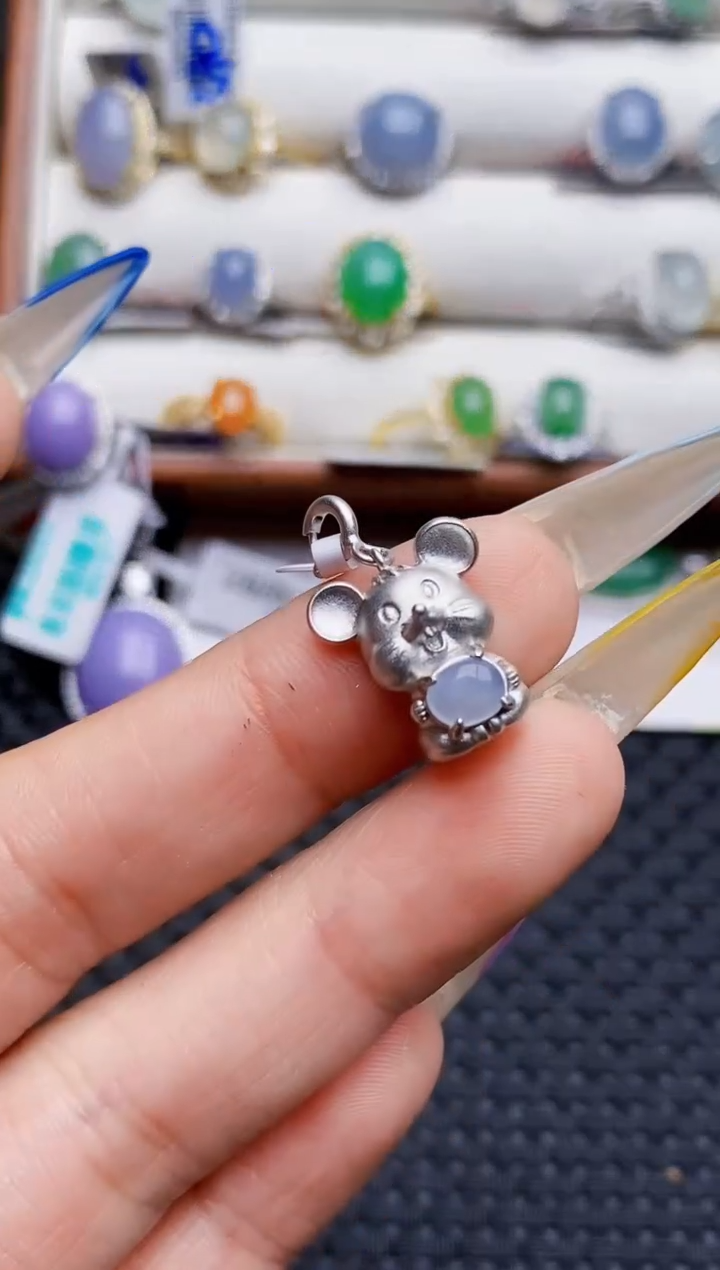 银S925镶嵌戒指翡翠5198