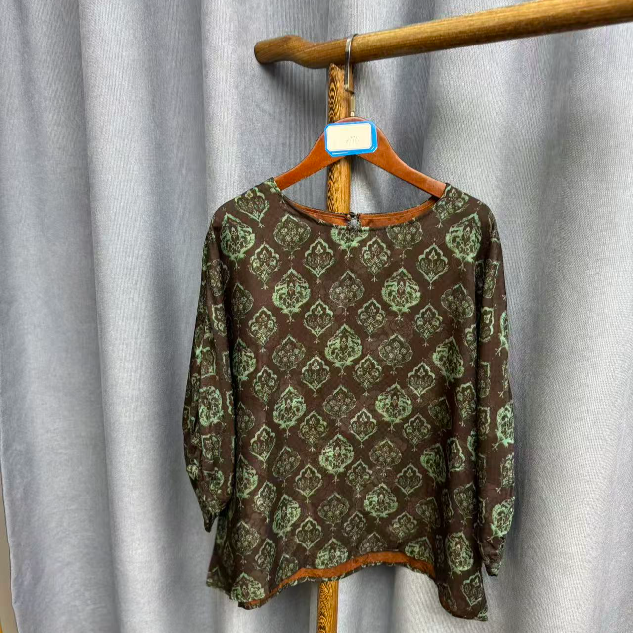 新款时尚休闲香云纱圆领上衣Z776