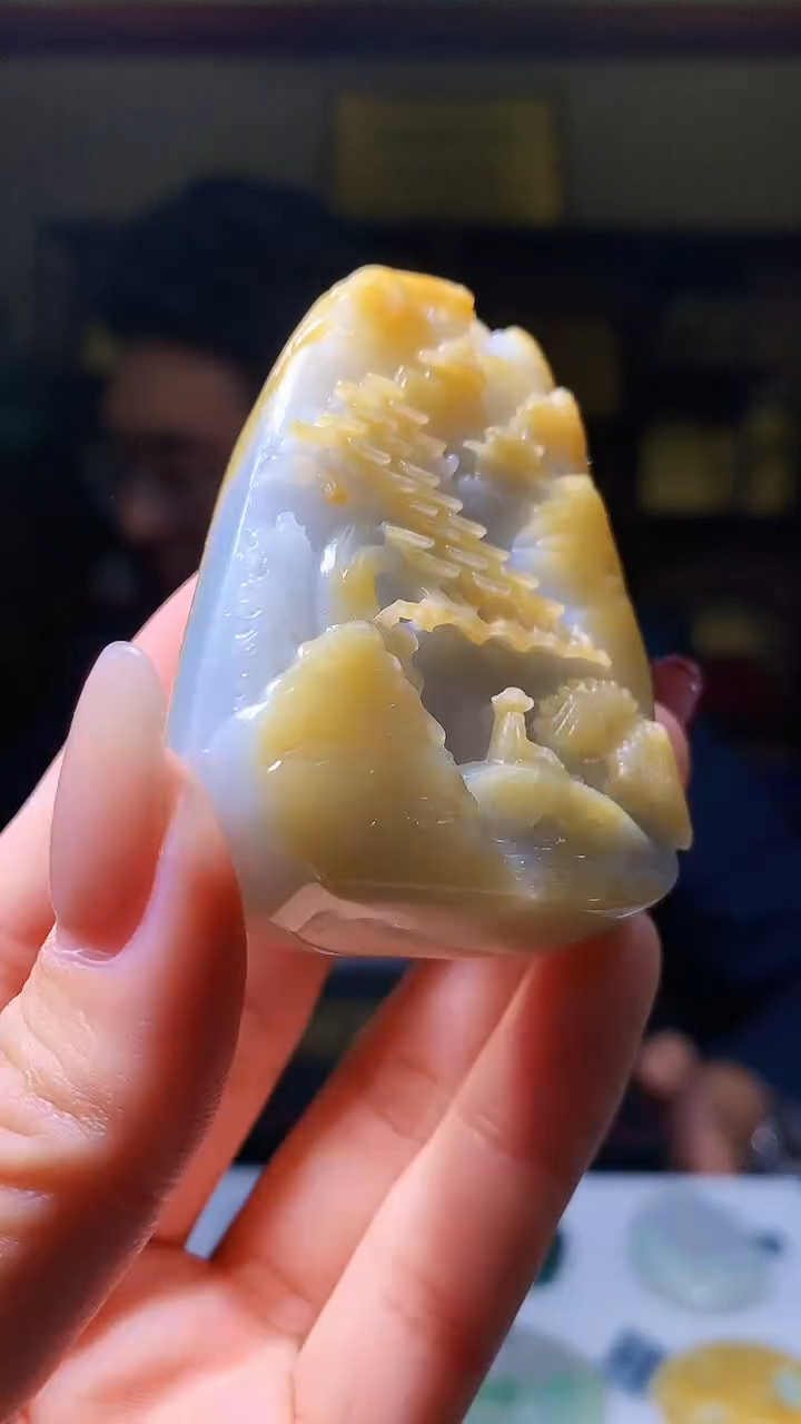 【闪购商品】定制翡翠未镶嵌1071hm-毛货挂件7
