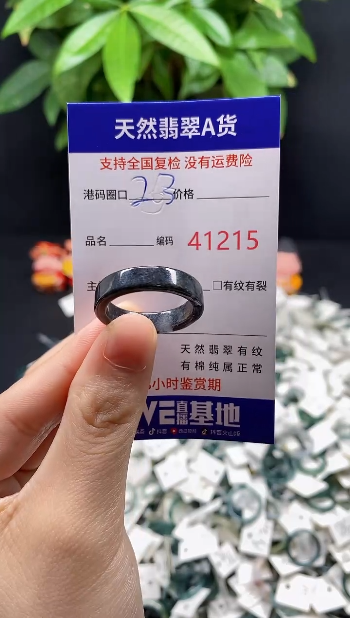 翡翠戒指未镶嵌天然翡翠戒圈1215