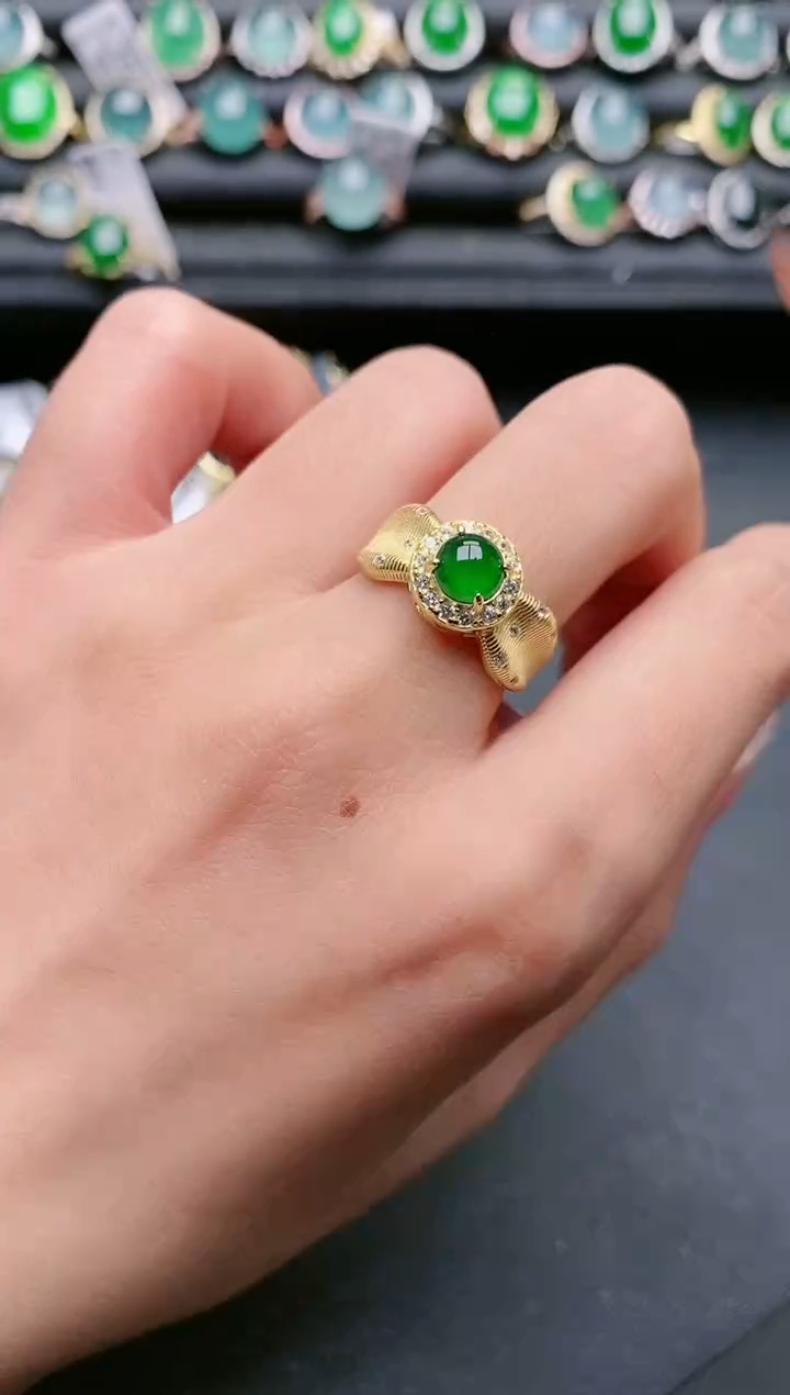 【闪购商品】翡翠戒指银S925镶嵌1111111111