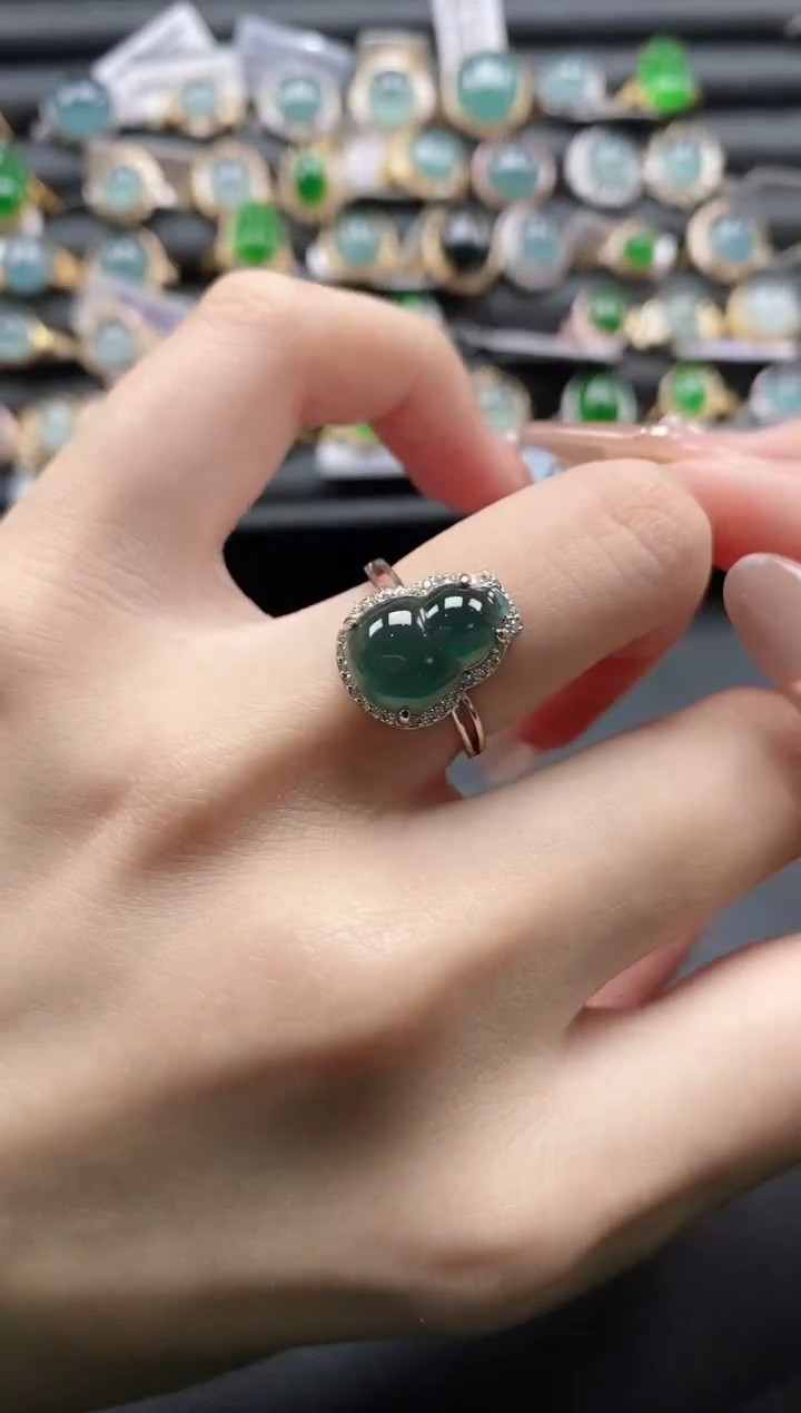 【闪购商品】翡翠戒指银S925镶嵌1111