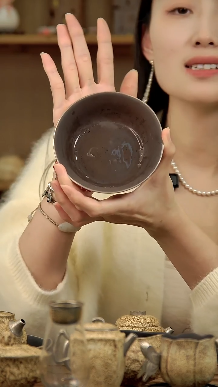 言野手作 粉引仿古万贯钱财壶承