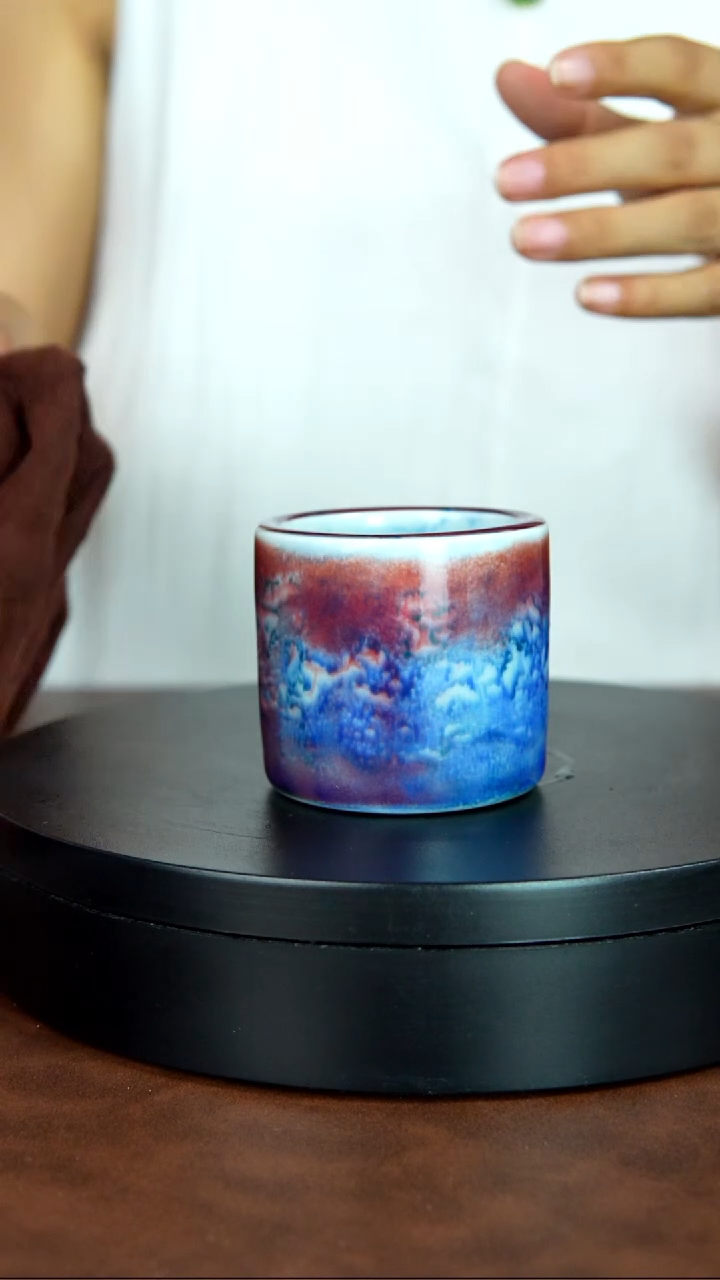 920号玉石釉省陶苗占军老师原矿原产地钧瓷茶具