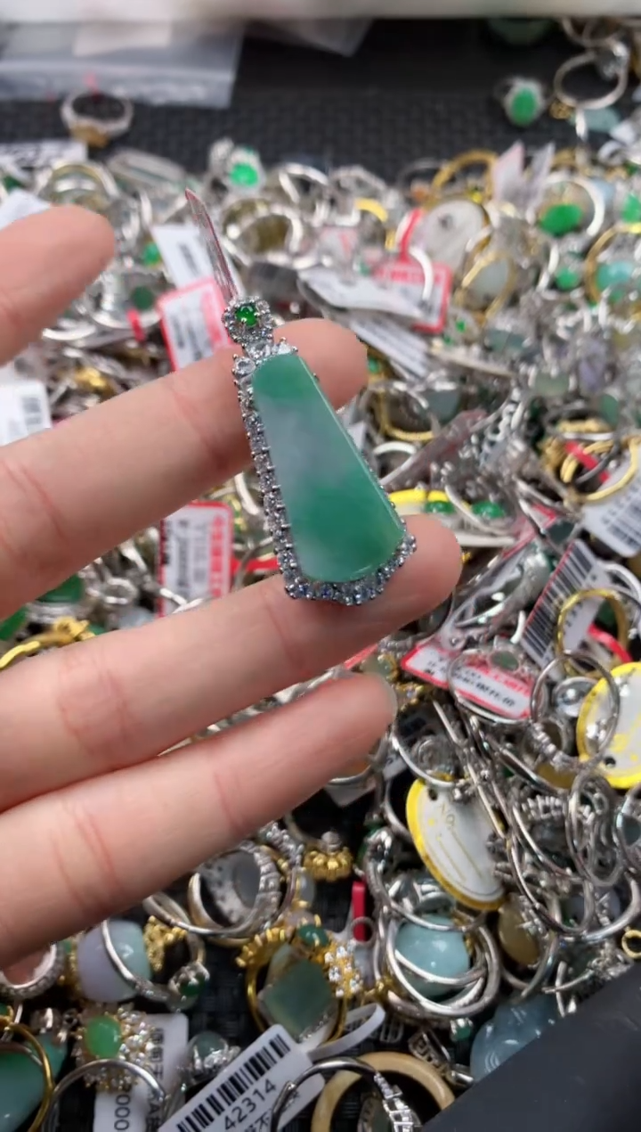 银S925镶嵌戒指翡翠4444       1