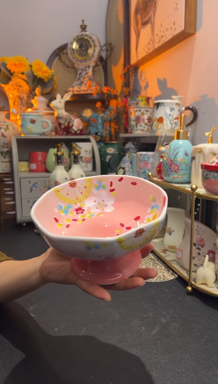 外贸陶瓷家居百货-高温瓷果盘