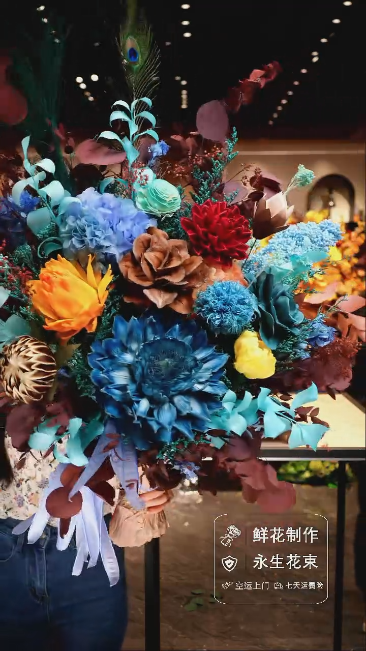 手工艺品琉璃手工花器花束空运包邮送货上门-以图片为准