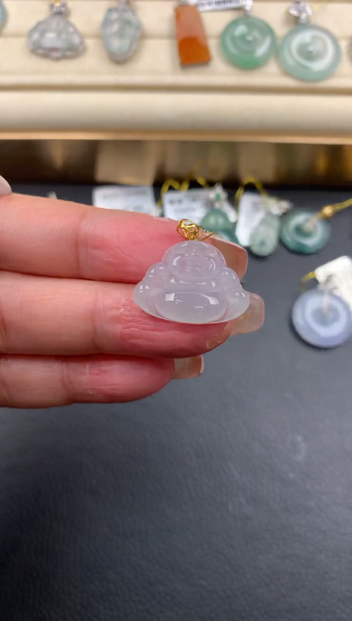 【闪购商品】翡翠颈饰18K金镶嵌D851         